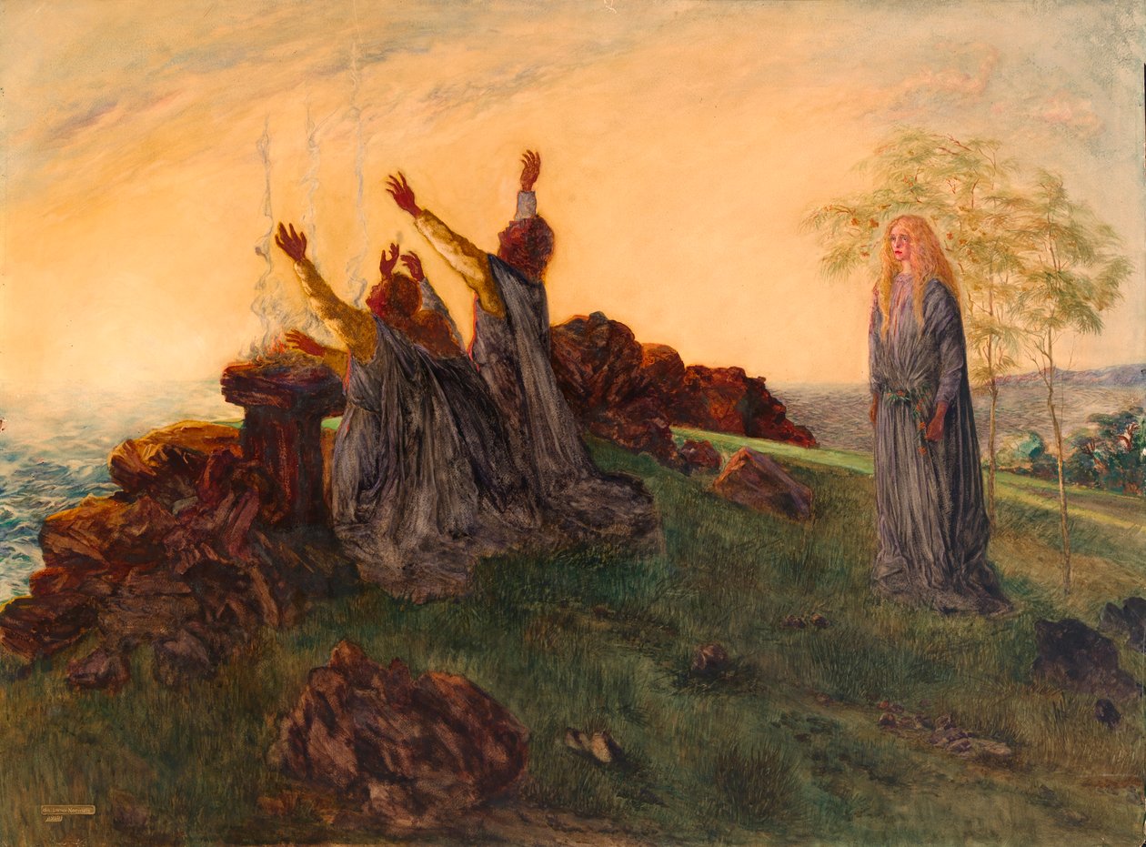 The Passing of St. Brighid, slutningen af det 19.-begyndelsen af det 20. århundrede. af Da Loria Norman