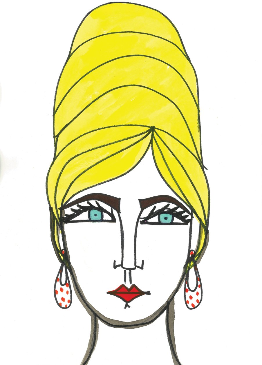 Beehive, 2024 (pen med maling på papir) af Daisy de Villeneuve