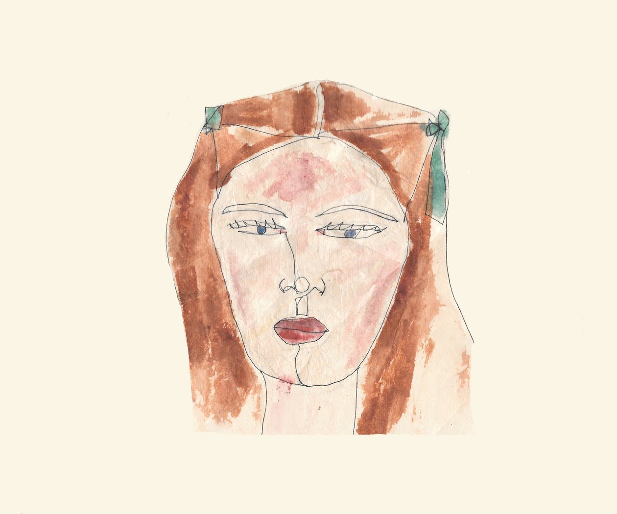 Pige (akvarel) af Daisy de Villeneuve