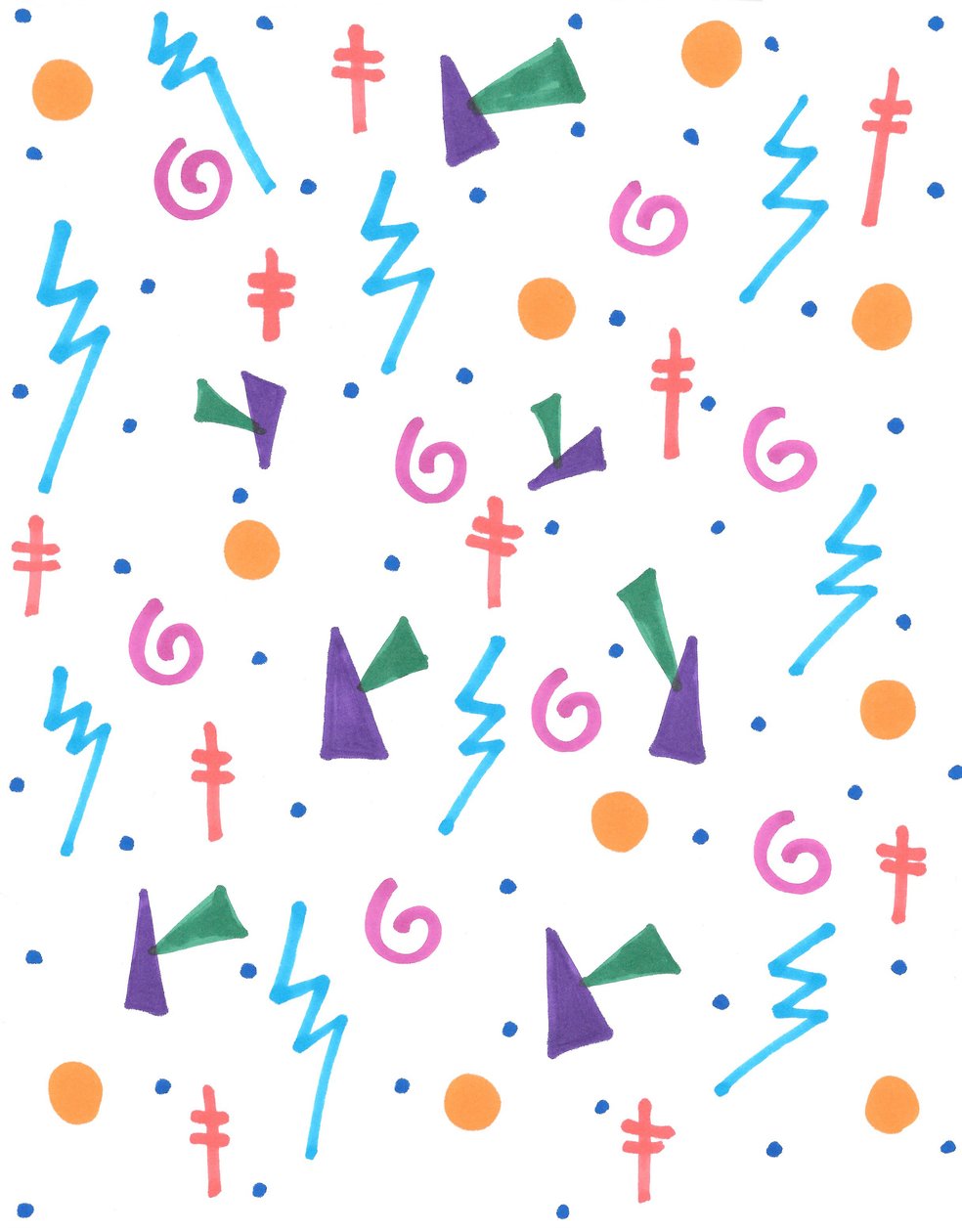 Symbols, 2017 (tusch på papir) af Daisy de Villeneuve