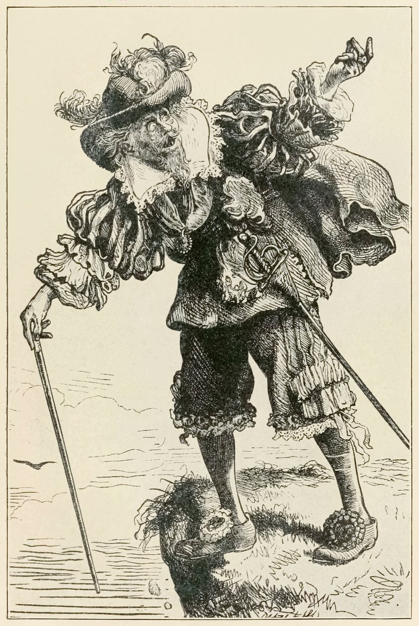 Ateist griner af kristen og håbefuld fra The Pilgrims Progress From This World, To That What Is To Come af John Bunyan (1628-1688) illustration af Thomas Dalziel (1823-1906) af Dalziel Brothers