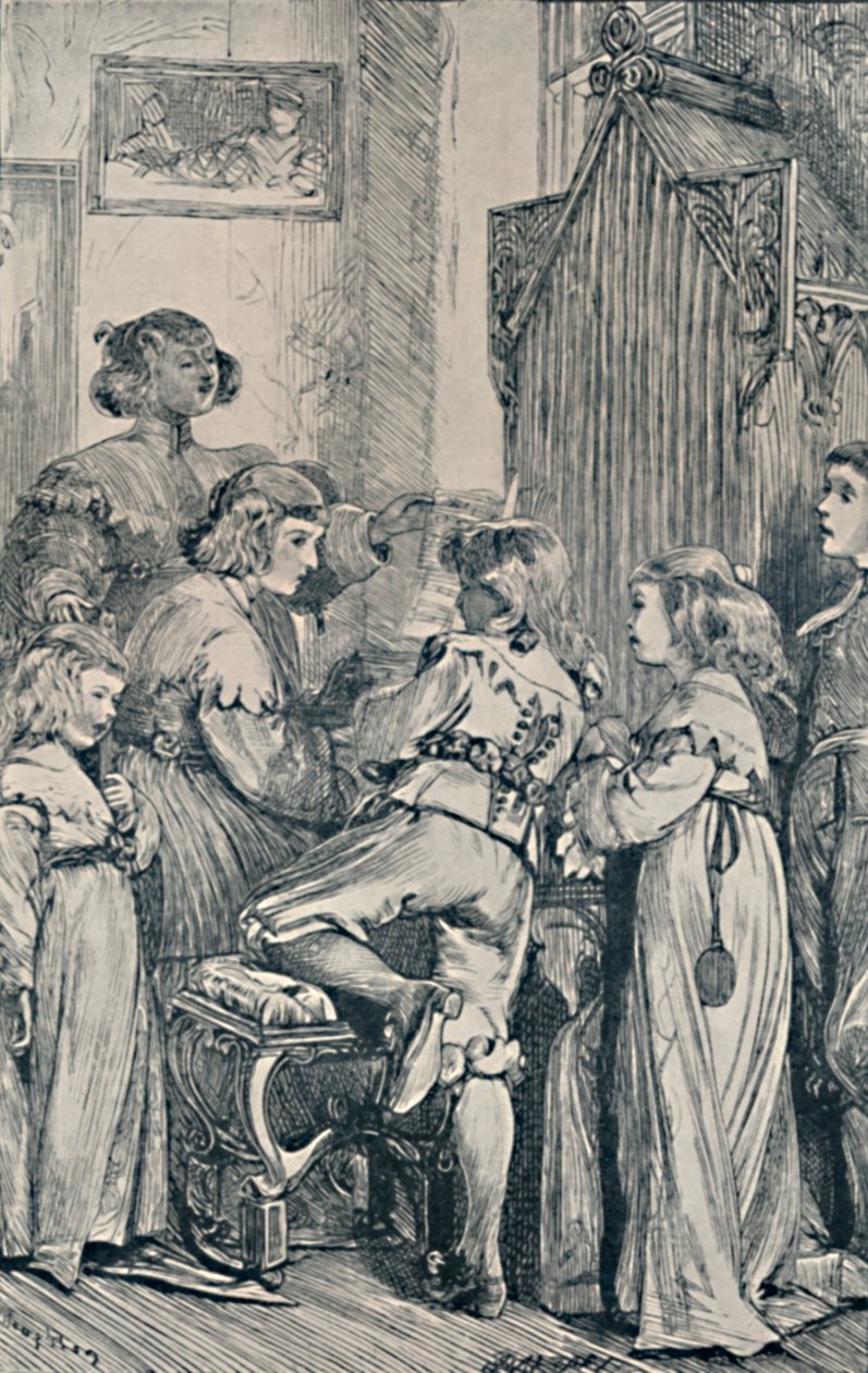 Glæde. Frontispice til gyldne tanker fra gyldne fontæner, 1867, 1923 af Dalziel Brothers