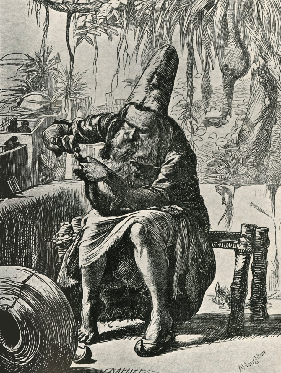 Dervise plukker hårene fra kattens hale, 1906. af Dalziel Brothers