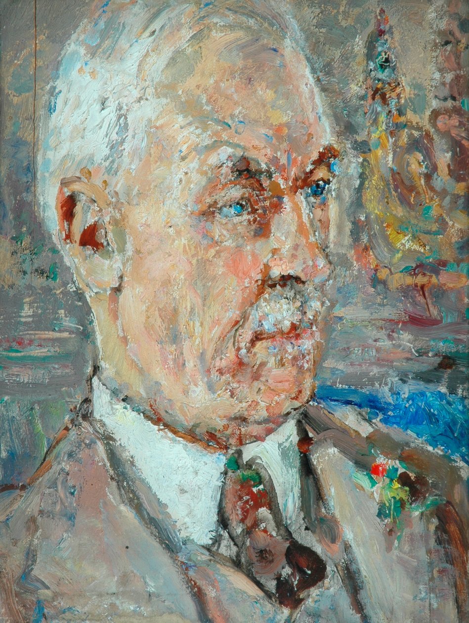 Professor Frederick Brown, ca. 1920 (olie på panel) af Dame Ethel Walker