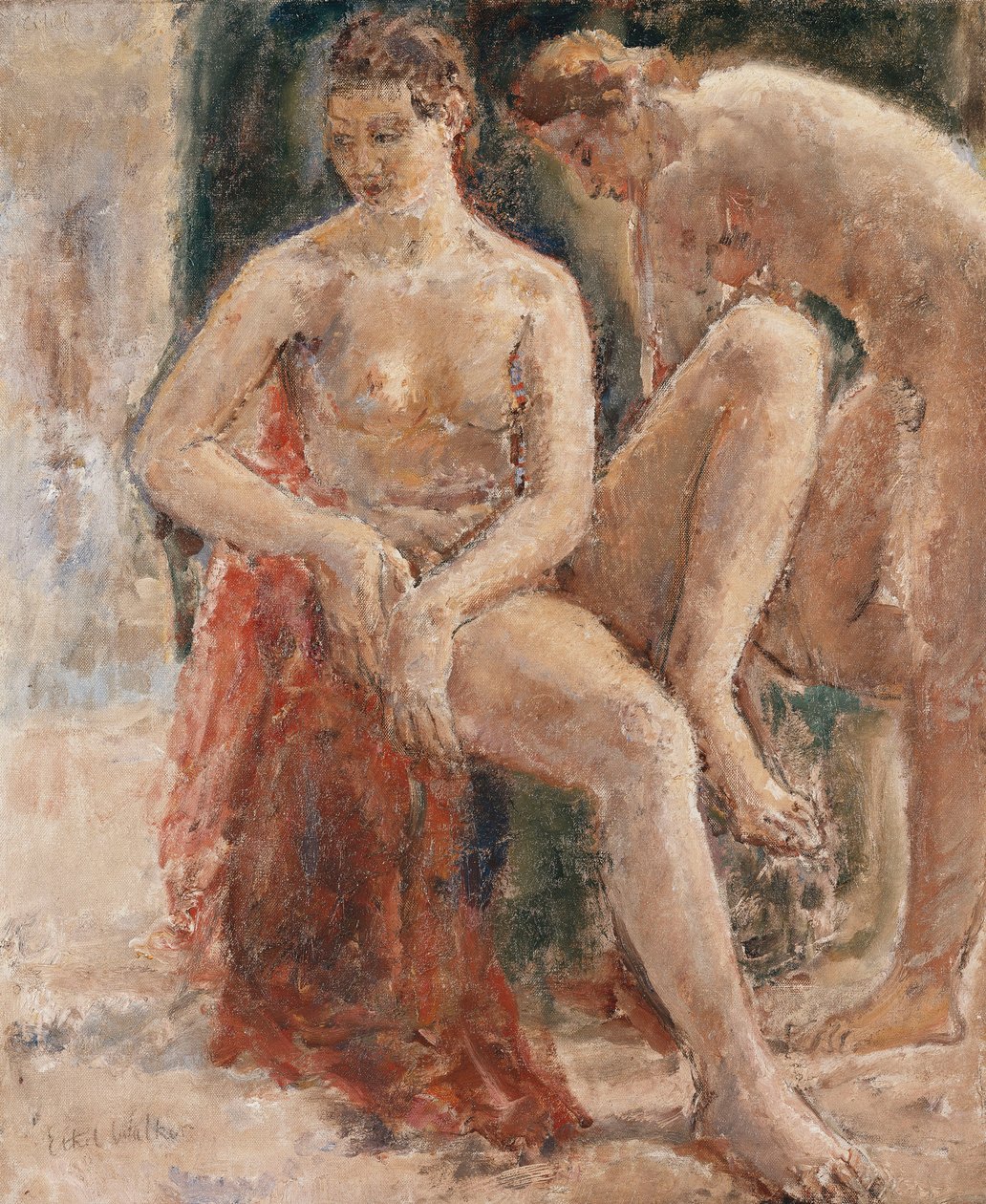 To kvindelige nøgenbilleder af Dame Ethel Walker