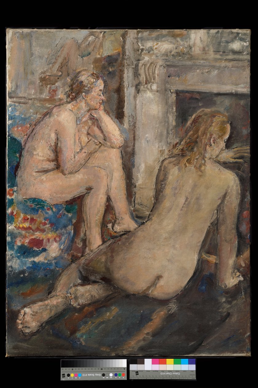Two Models Resting, exh. 1939 (olie på lærred) af Dame Ethel Walker