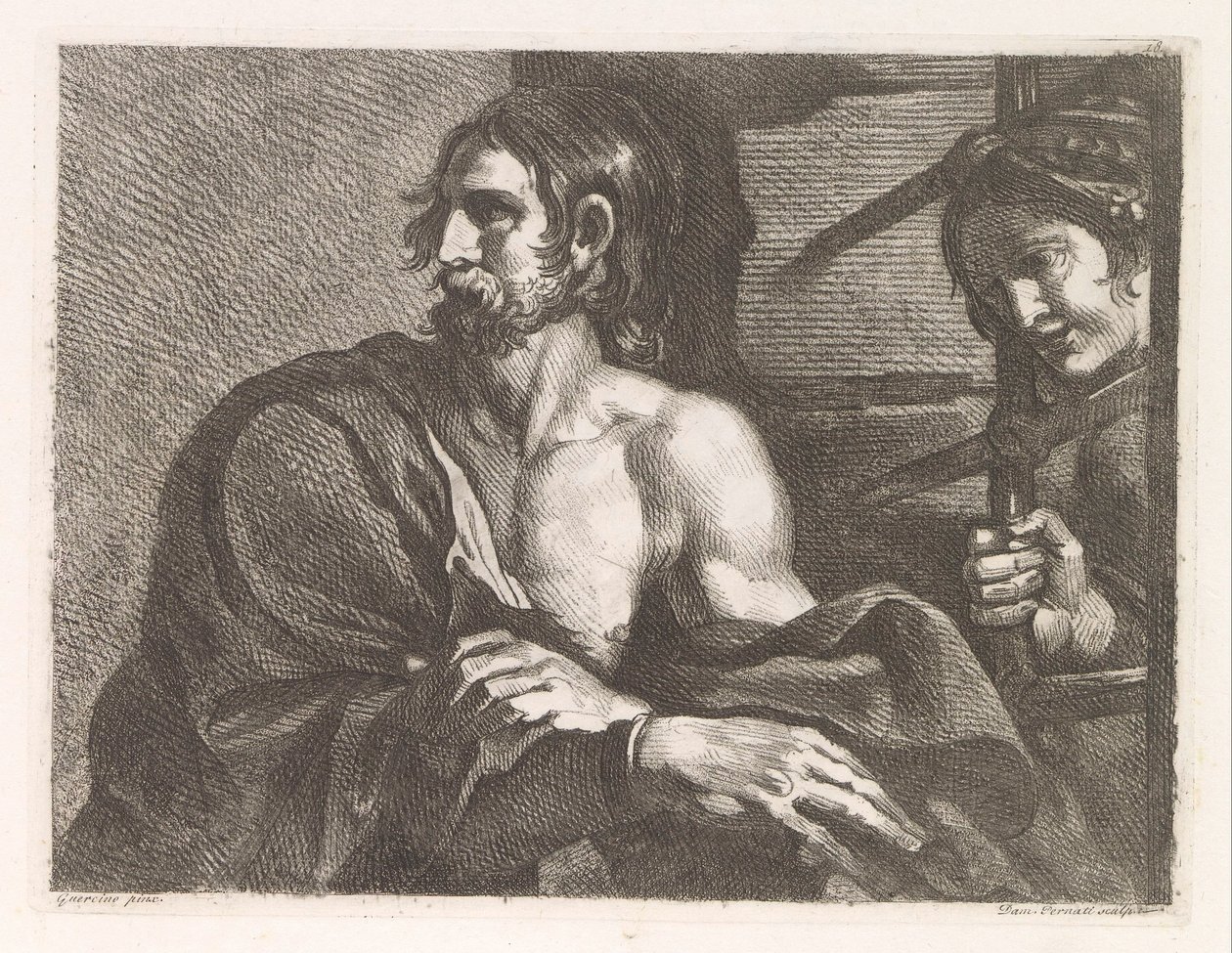 Sankt Johannes Døberen i fængslet besøgt af Salome af Damiano Pernati
