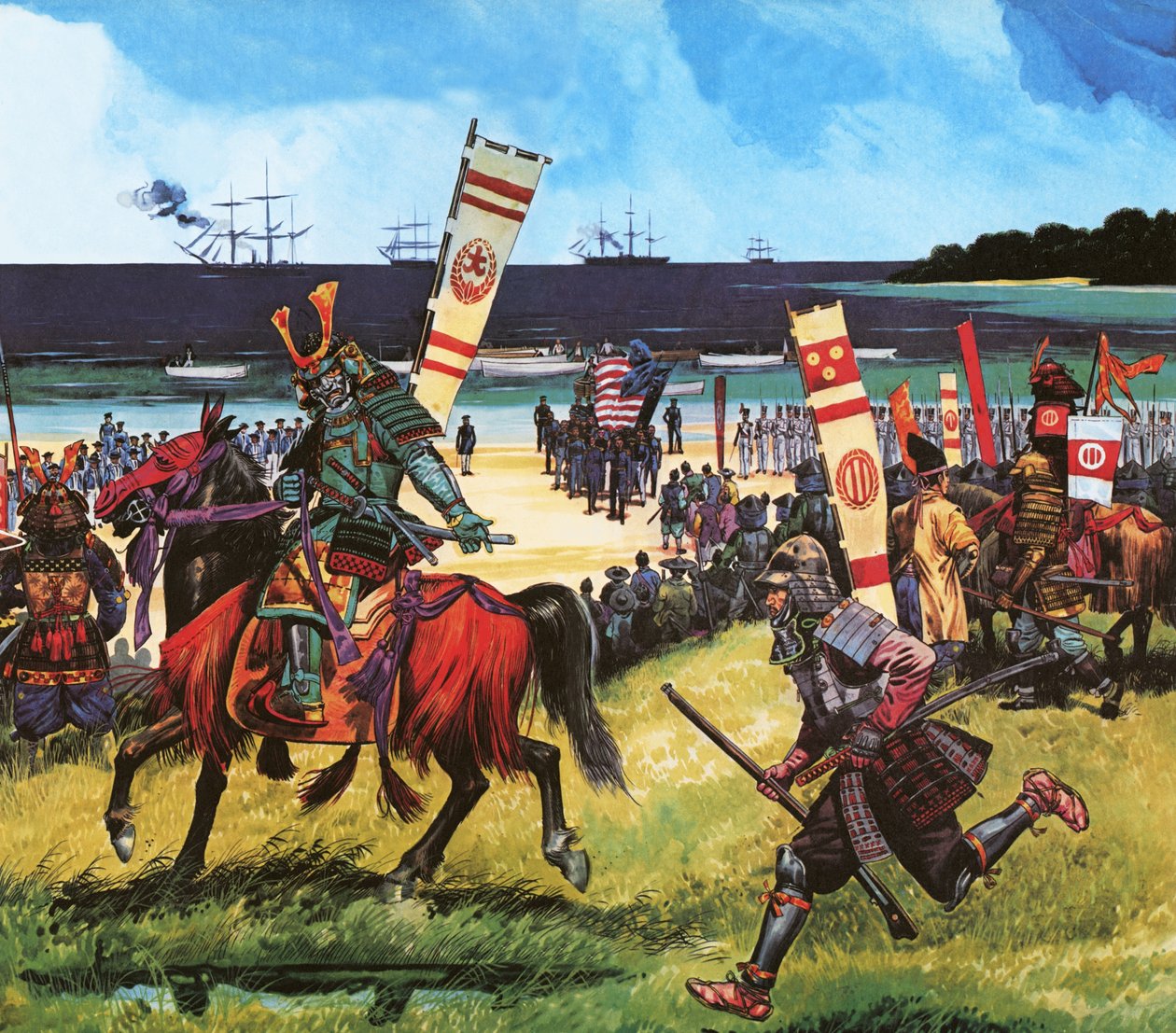 Amerikanere ankommer til det, der nu er Tokyobugten, den 8. juli 1853 af Dan Escott