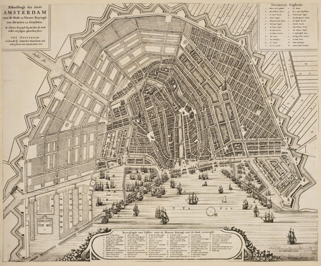 Grundplan af Amsterdam af Dancker Danckerts