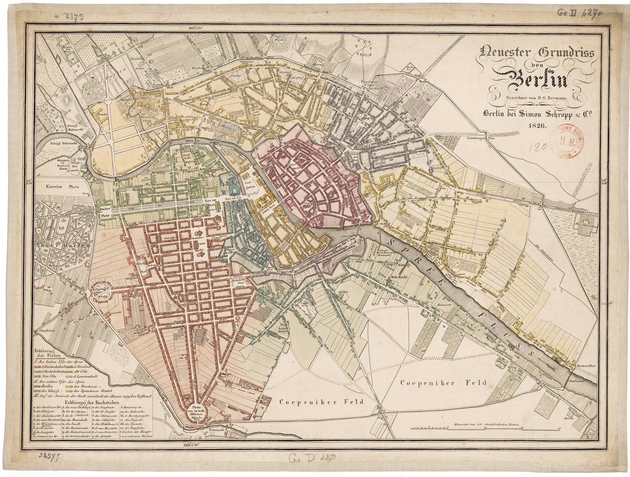 Berlins seneste plantegning af Daniel Gottlob Reymann