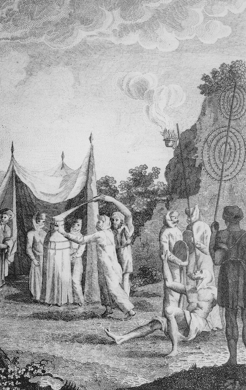 Procession ved et egyptisk bryllup, fra Niebuhrs 