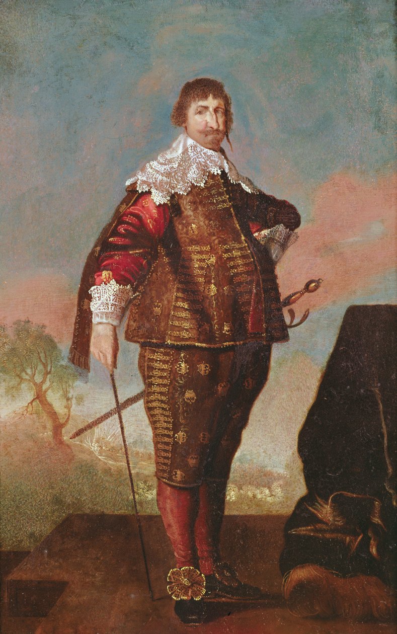 Portræt af en konge (muligvis Konstantin IV) af Daniel Mytens