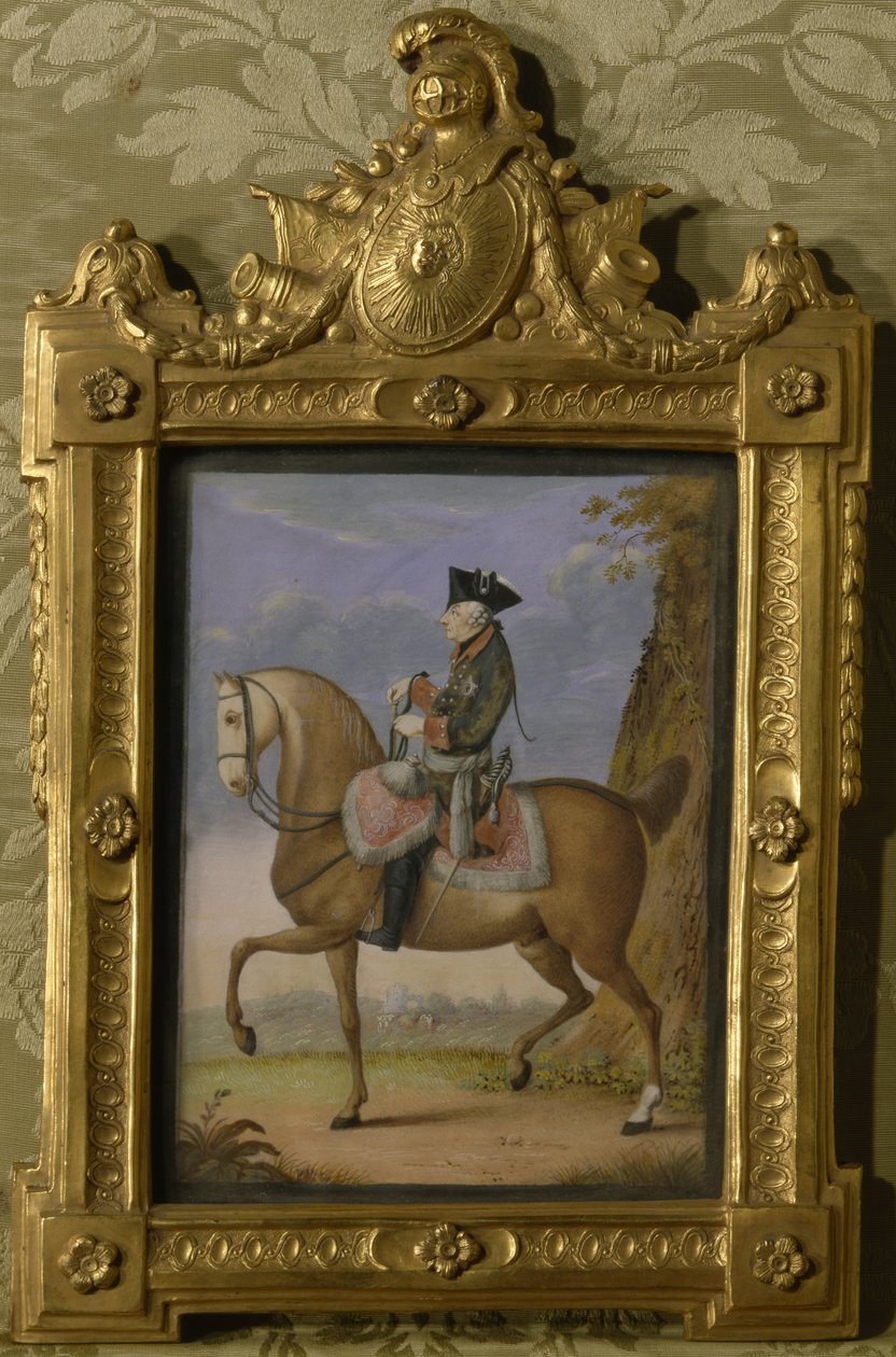 Frederik II til hest af Daniel Nikolaus Chodowiecki