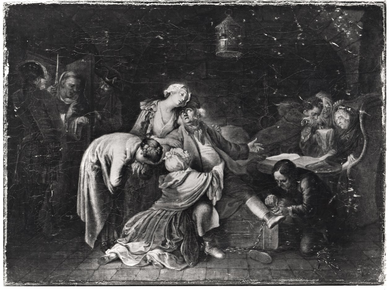 Jean Calas (1698-1762) siger farvel til sin familie af Daniel Nikolaus Chodowiecki