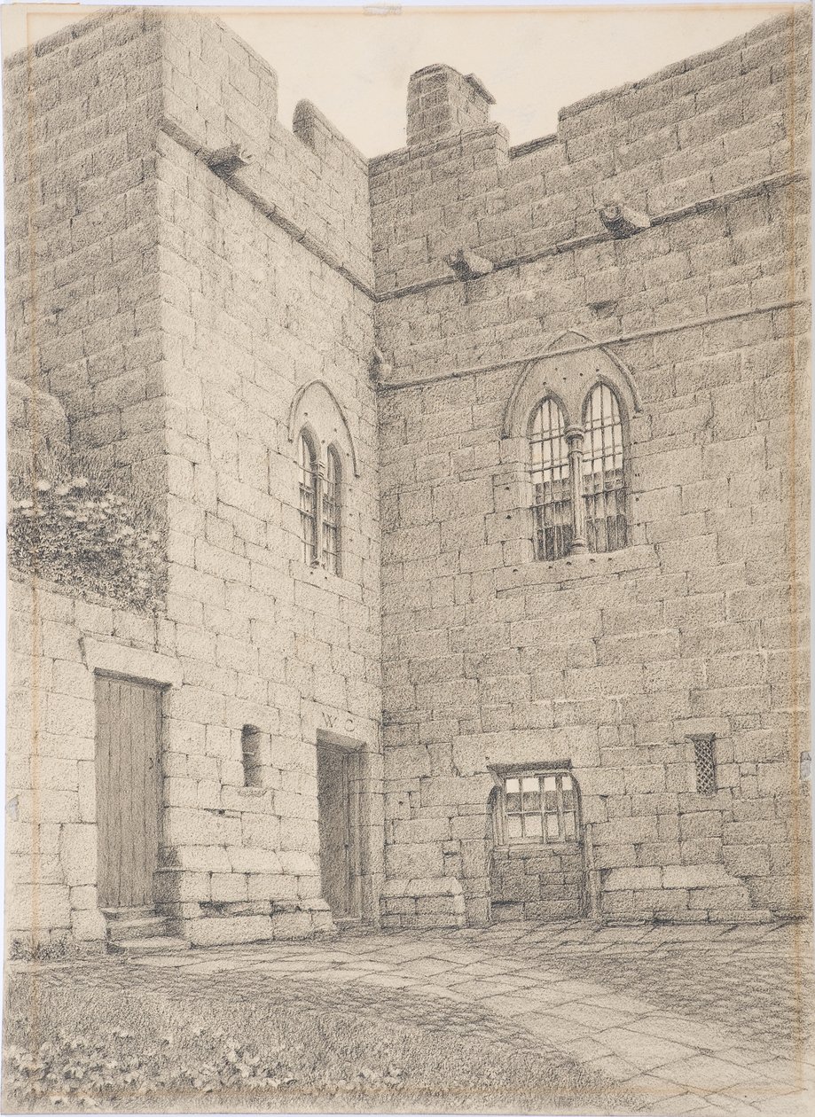Aydon Castle, ca. 1916 (kul på kort) af Daniel Oliver
