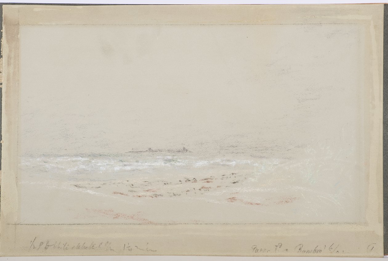 Bamburgh, 1902 (blyant og wc på papir) af Daniel Oliver