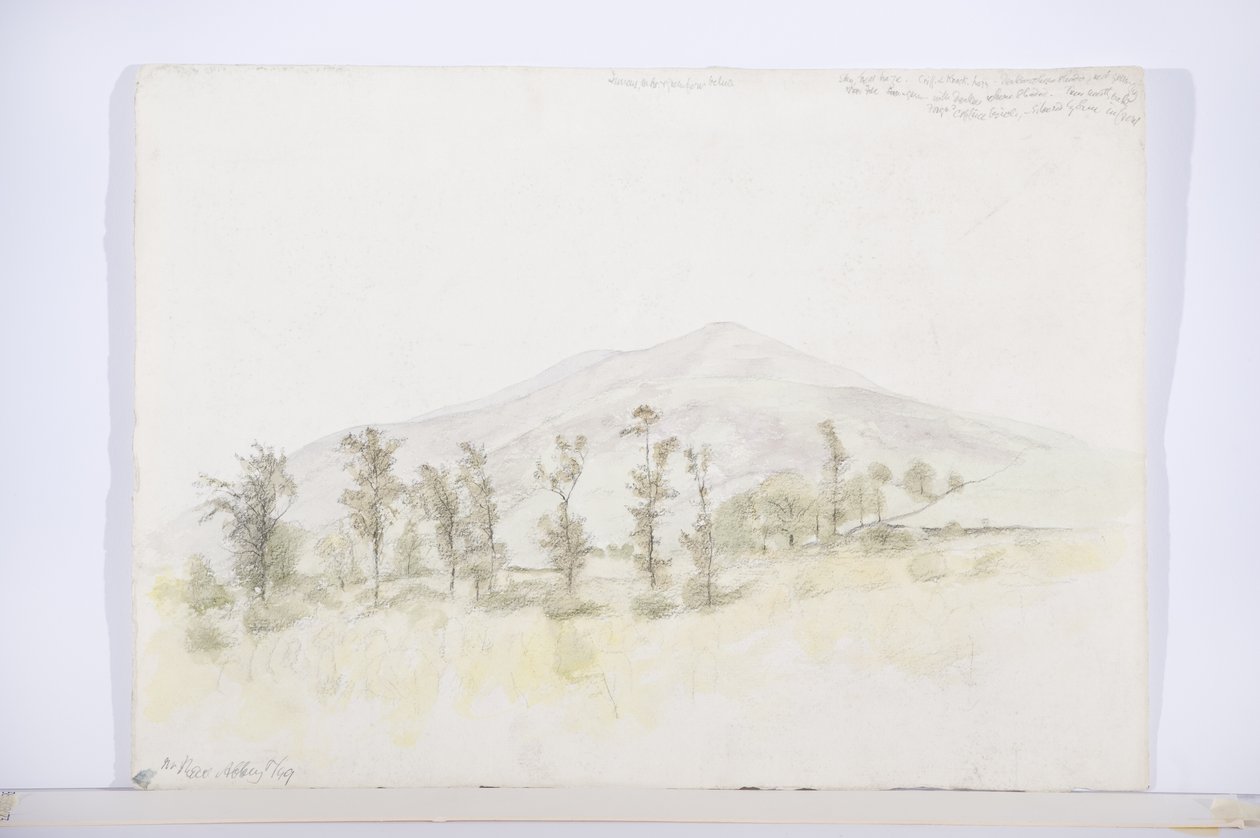 I nærheden af New Abbey, ca. 1916 (blyant og wc på papir) af Daniel Oliver