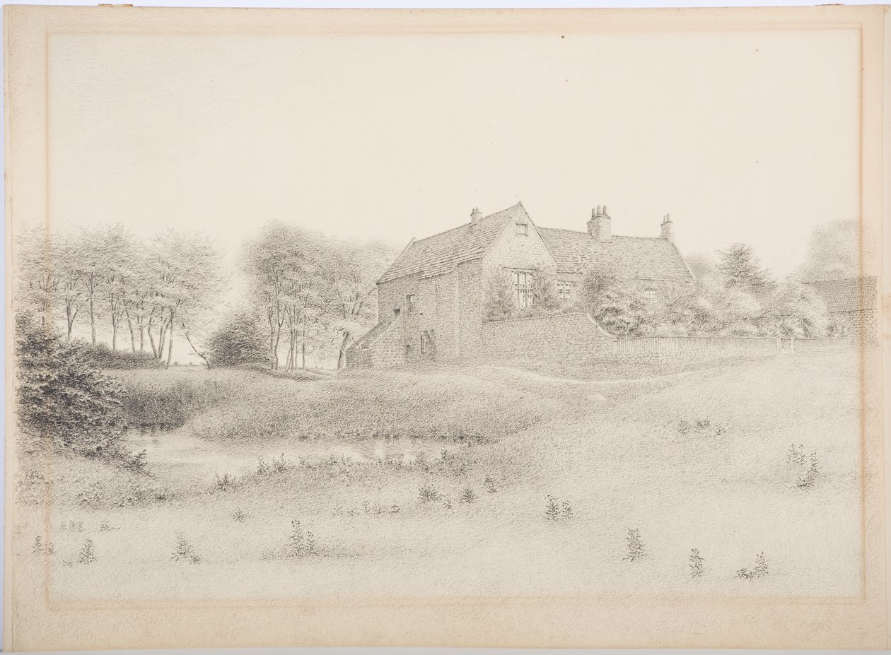 Ogle Castle, ca. 1916 (kul på papir) af Daniel Oliver