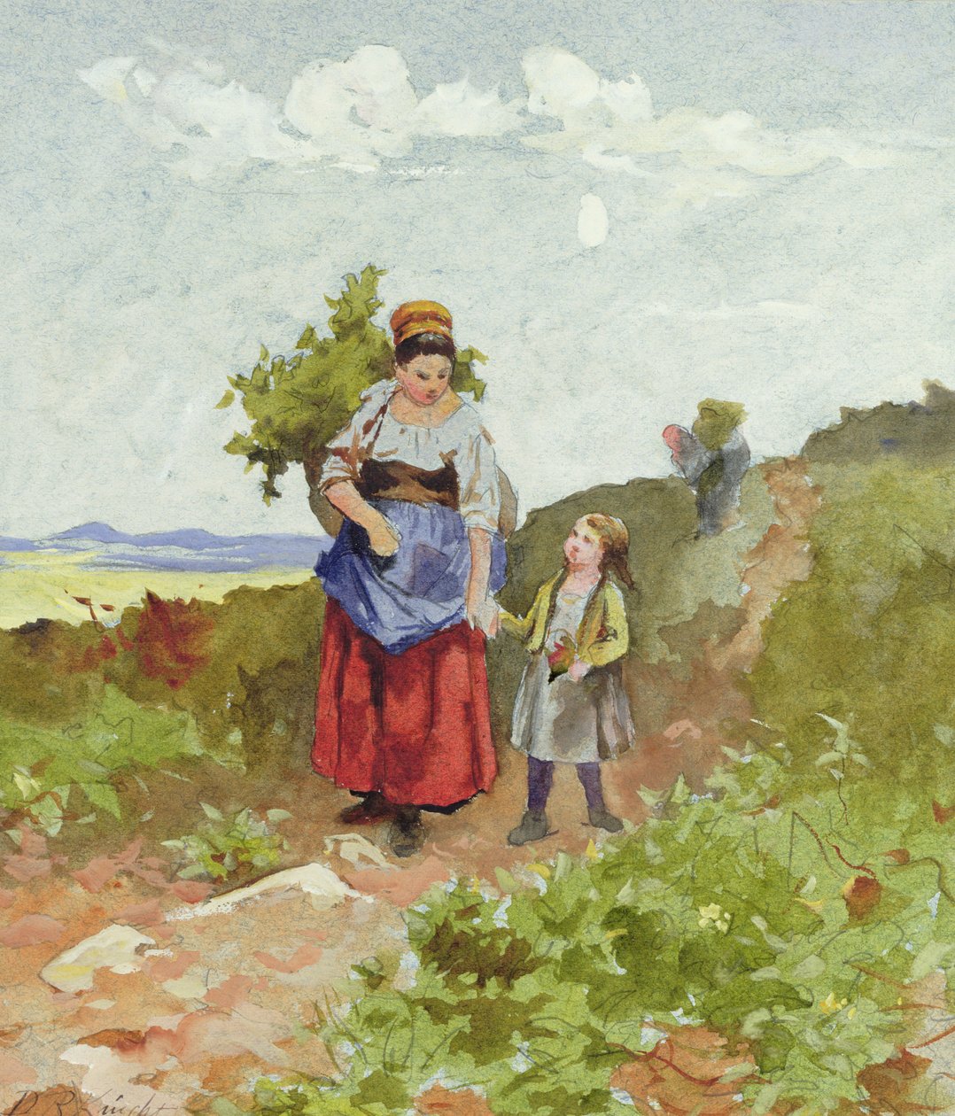 franske bønder på vej af Daniel Ridgway Knight