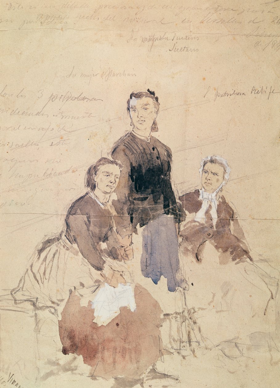 The Three Petroleuses, efter 1870 af Daniel Urrabieta Vierge