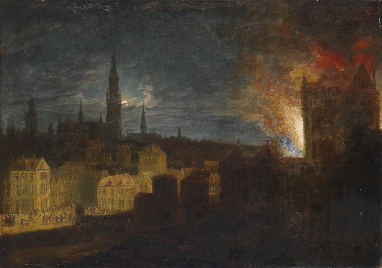 Branden i Antwerpen rådhus den 4. november 1576 af Daniel van Heil