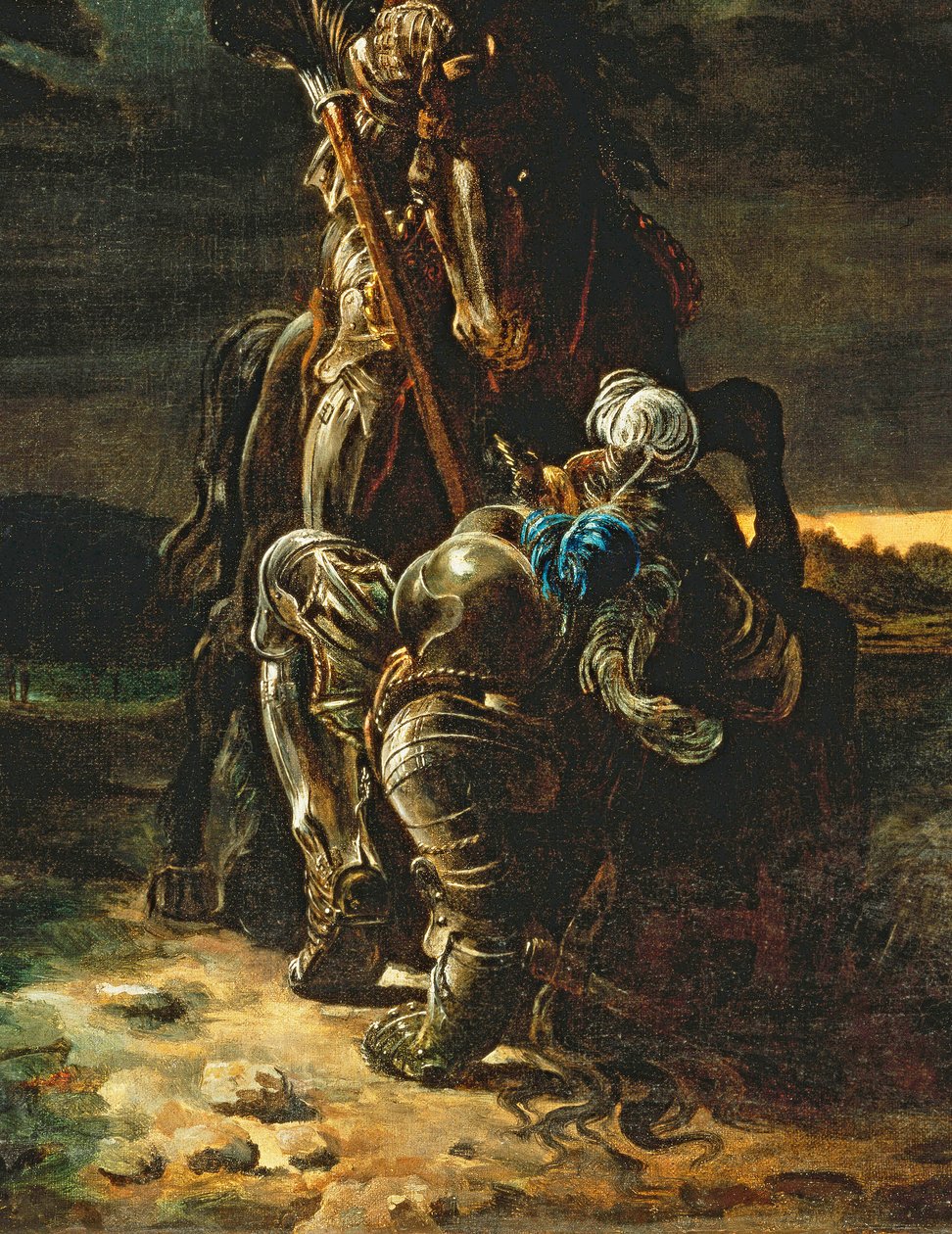 Og i den første karriere, de løb, faldt Elfin-ridderen Horse and Man