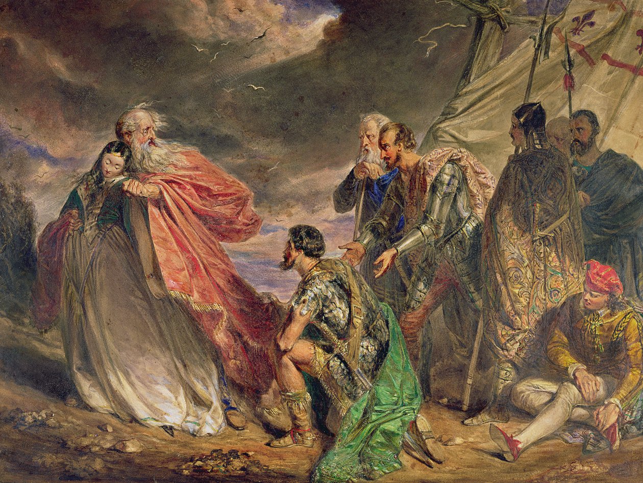 Lear og Cordelia, ca. 1843 (akvarel) af Daniel Maclise