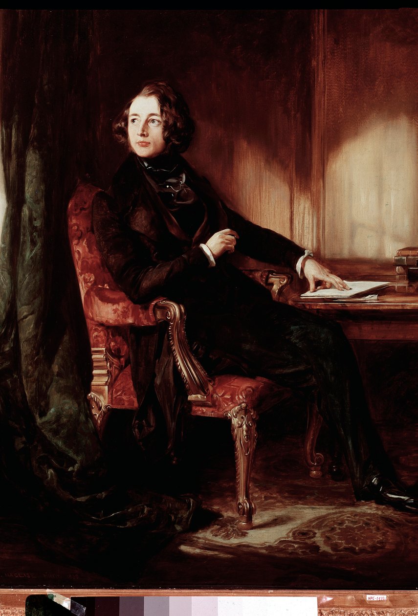 Portræt af forfatteren Charles Dickens af Daniel Maclise