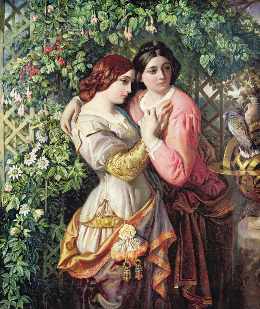 Rosalind og Celia, ca. 1845 (olie på lærred) af Daniel Maclise