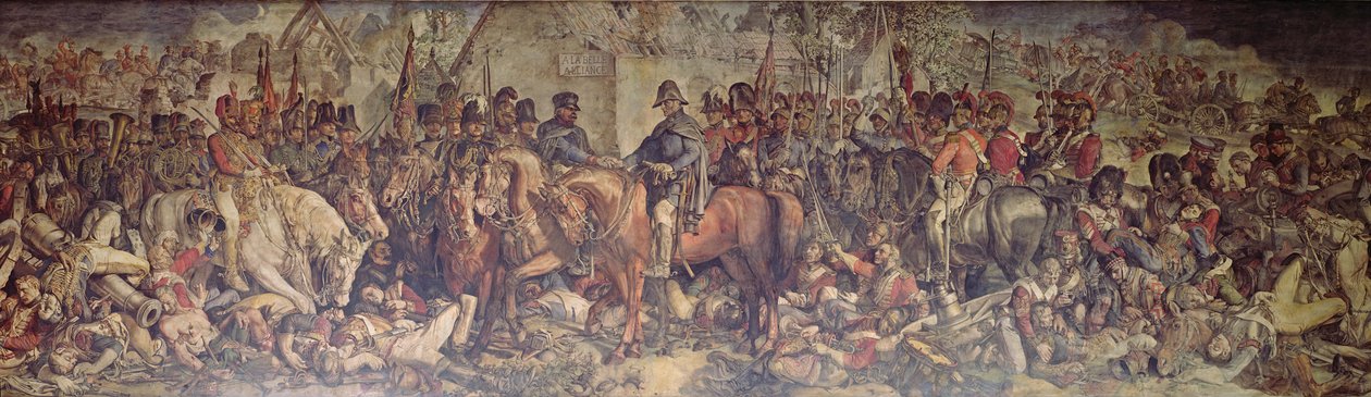 The Meeting of Wellington and Blucher efter Waterloo (vægmaleri) af Daniel Maclise