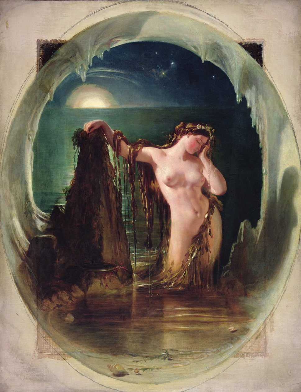 Harpens oprindelse, ca. 1842 (olie på lærred) af Daniel (1806 70) Maclise