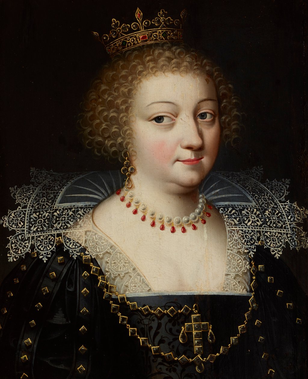 Portræt af dronning Anne af Østrig (1601-1666) af Daniel (studio of) Dumonstier