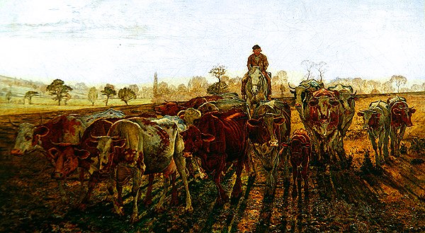 Køer på vej hjem af Daniel Alexander Williamson