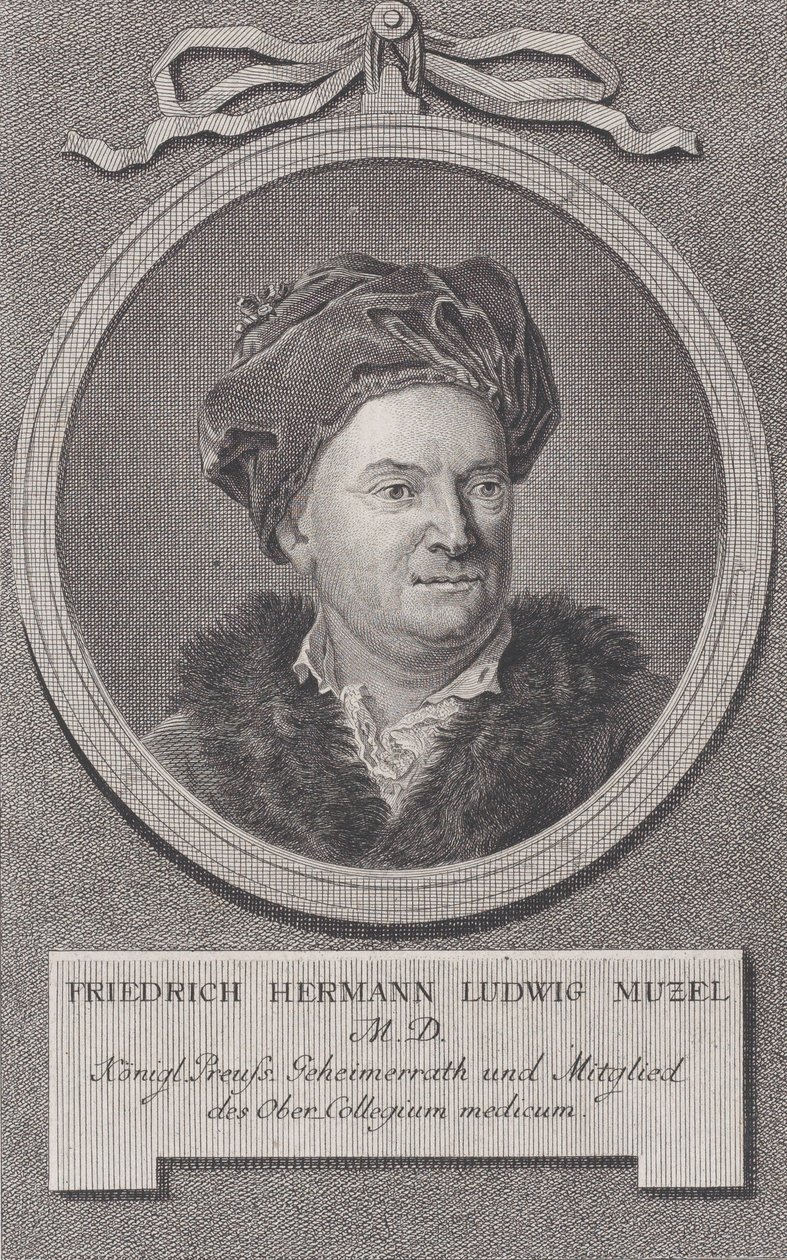 Portræt af Friedrich Ludwig Hermann Muzel, ca. 1778. af Daniel Berger