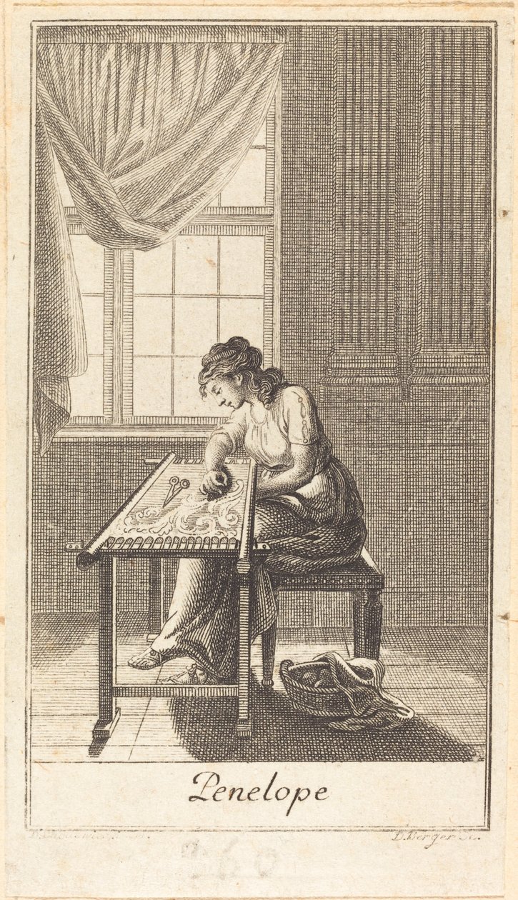Penelope af Daniel Berger after Daniel Nikolaus Chodowiecki