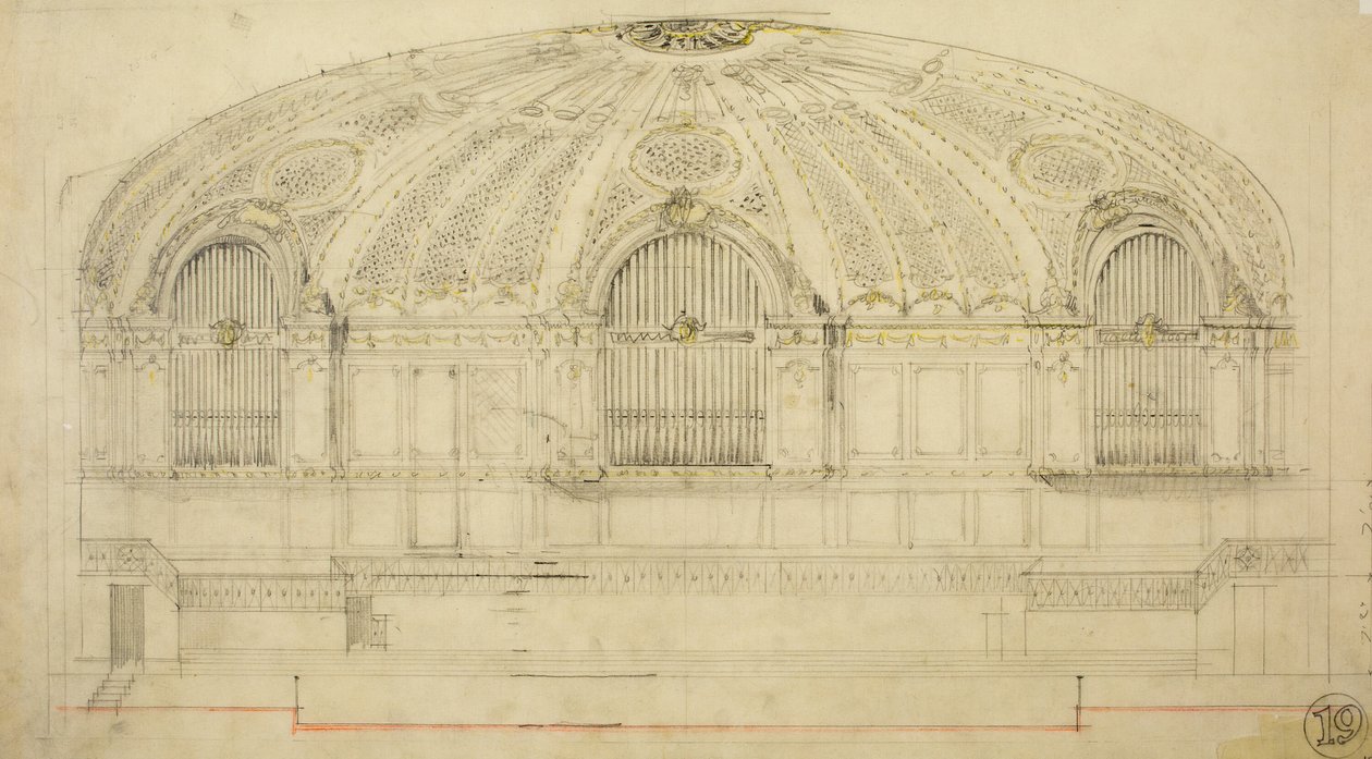 Orchestra Hall, Chicago, Illinois, afdeling, 1904. af Daniel Burnham