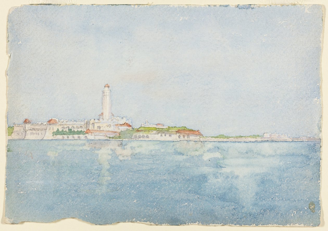 Skitse taget i Algier, Nordafrika, Rejseskitse, 1896. af Daniel Burnham