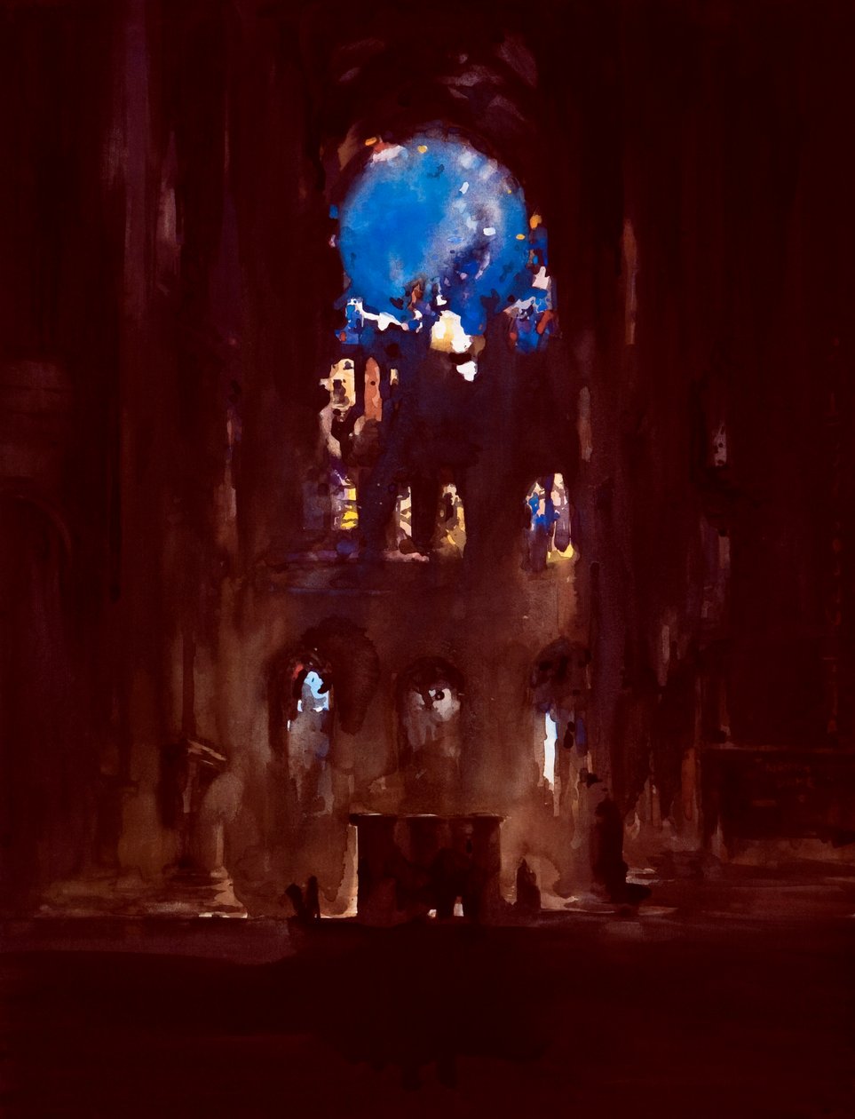 Interiør af Notre-Dame af Daniel Cacouault