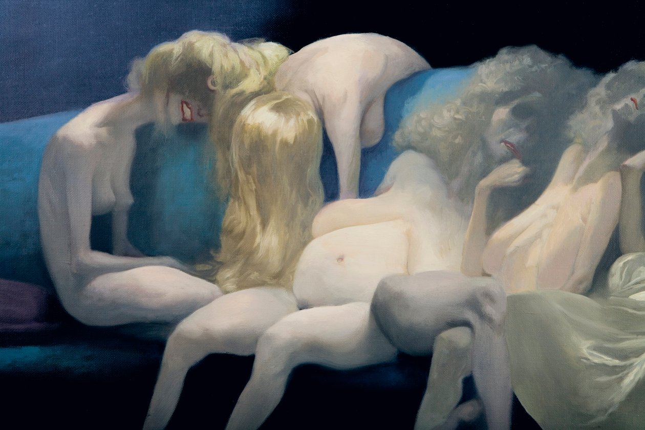 The Young Bride and the Dead Wives, detalje fra Bluebeard af Charles Perrault (1628-1703) af Daniel Cacouault