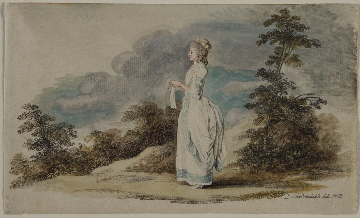 Susanne Kunstnerens datter i en alder af 21, 1782. af Daniel Nikolaus Chodowiecki