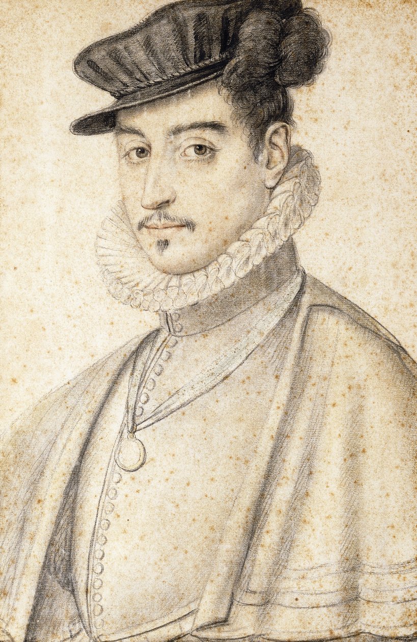 Portrait of a Man Wearing a Cap, dani af Daniel Dumonstier