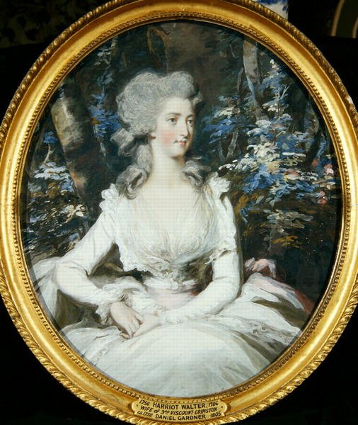 Harriot Walter (1756-86) 3. Viscountesse Grimston (olie på lærred) (for par se 242129) af Daniel Gardner