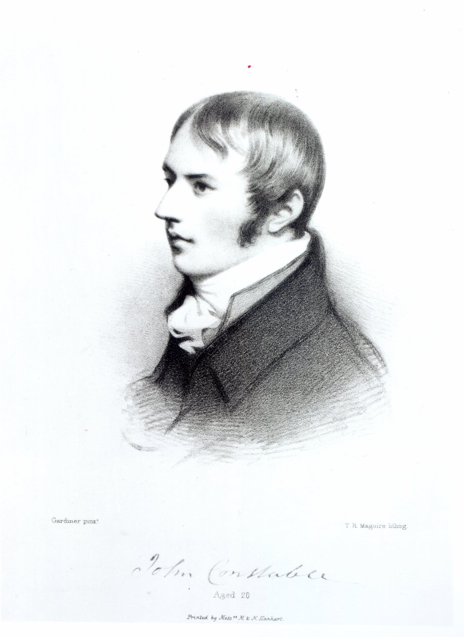 John Constable, 20 år, graveret af Thomas Herbert Maguire af Daniel Gardner