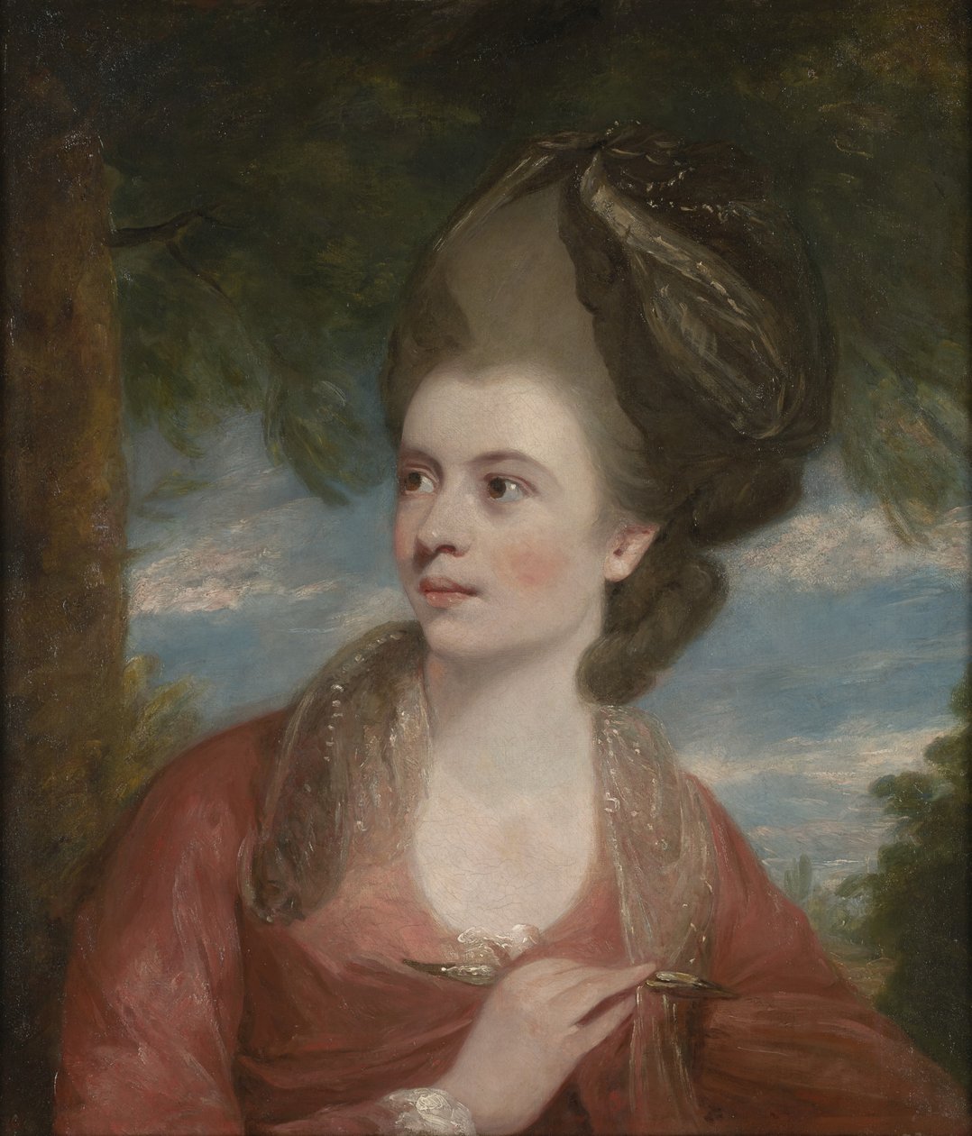 Portræt af Angelica Kauffmann, RA (1741-1807), maler af Daniel Gardner