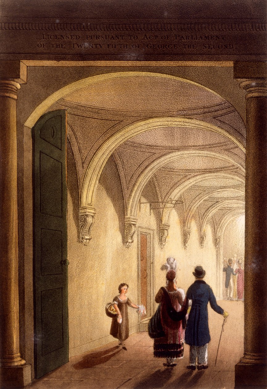 Box Indgang til det engelske operahus, ca. 1826 af Daniel Havell
