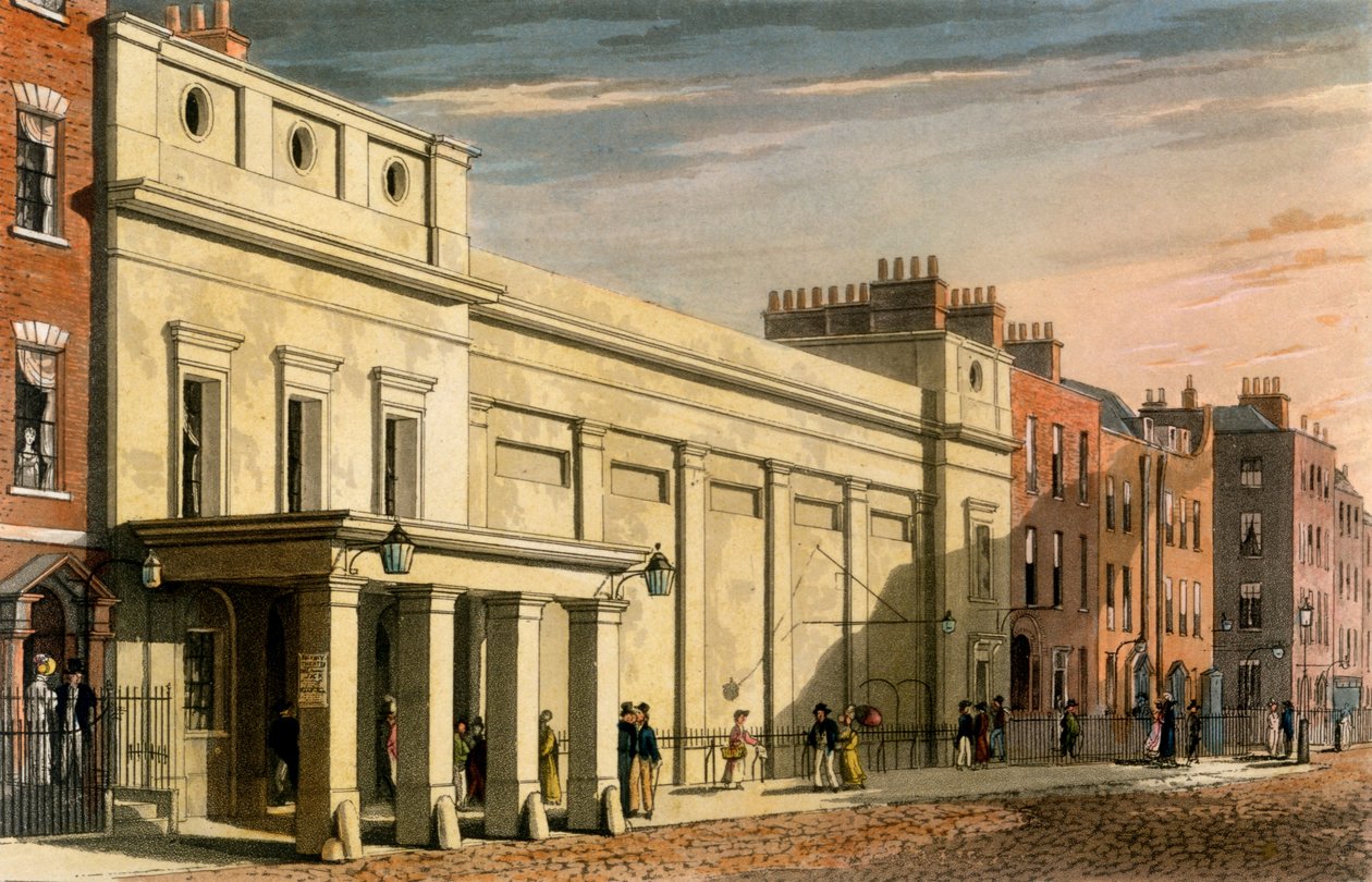 Regency Theatre, London, 1826 (håndkoloreret akvatint) af Daniel Havell
