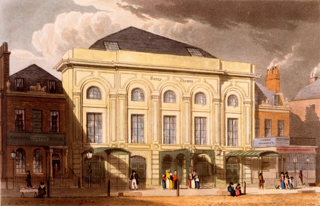 Surrey Theatre, London, 1826 af Daniel Havell