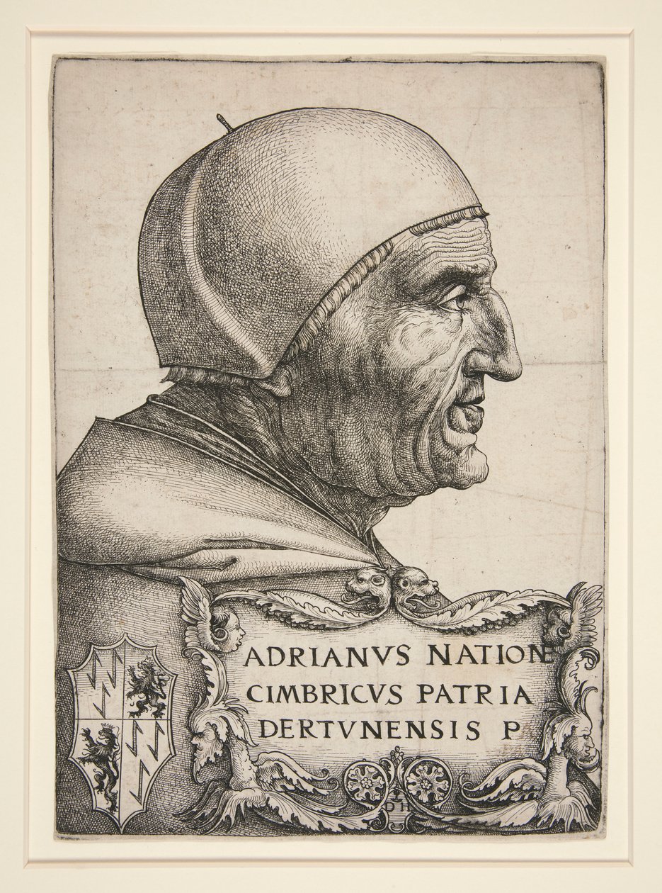 Portræt af Adrien VI (Hadrian VI, pave 1522-1523) af Daniel Hopfer