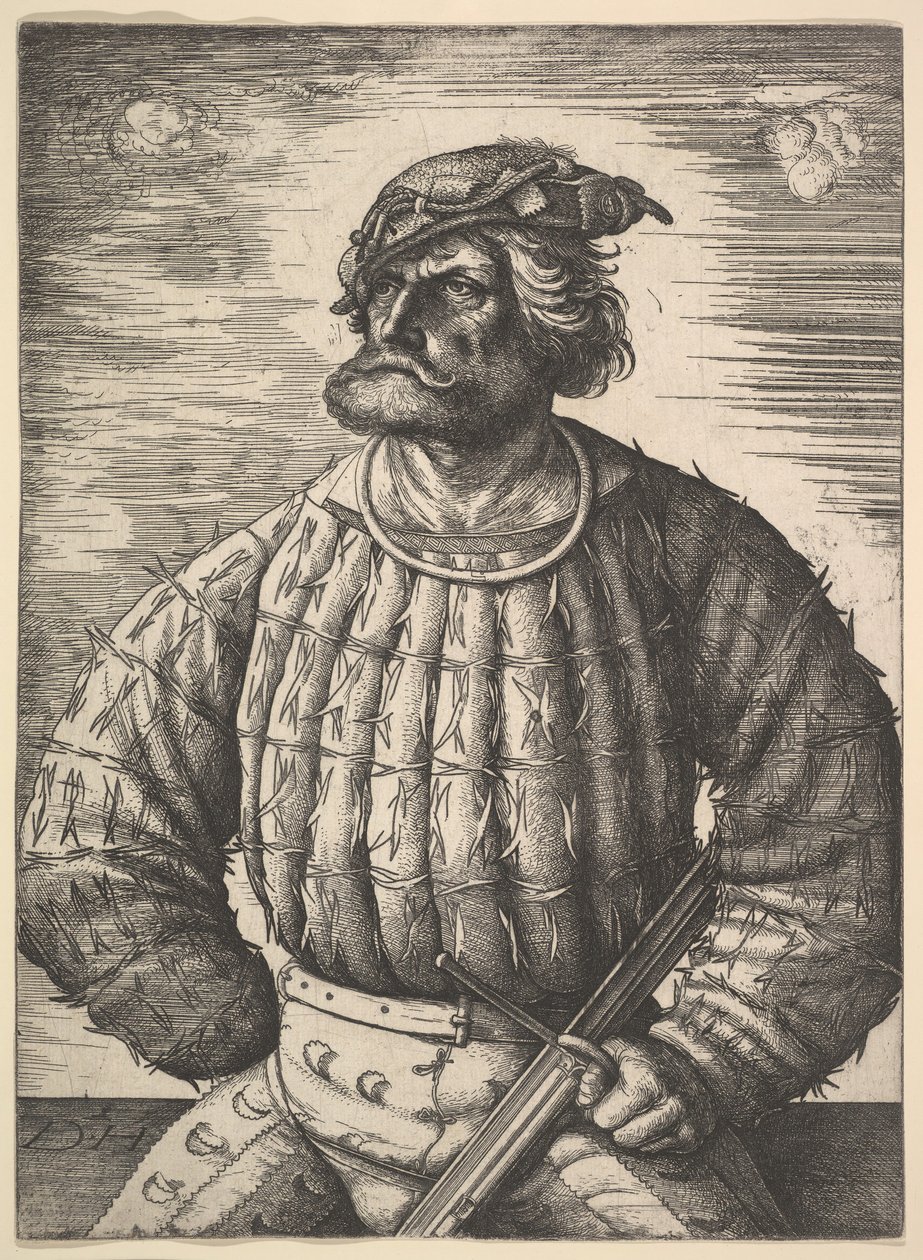 Portræt af Kunz von der Rosen, omkring 15151518. af Daniel Hopfer