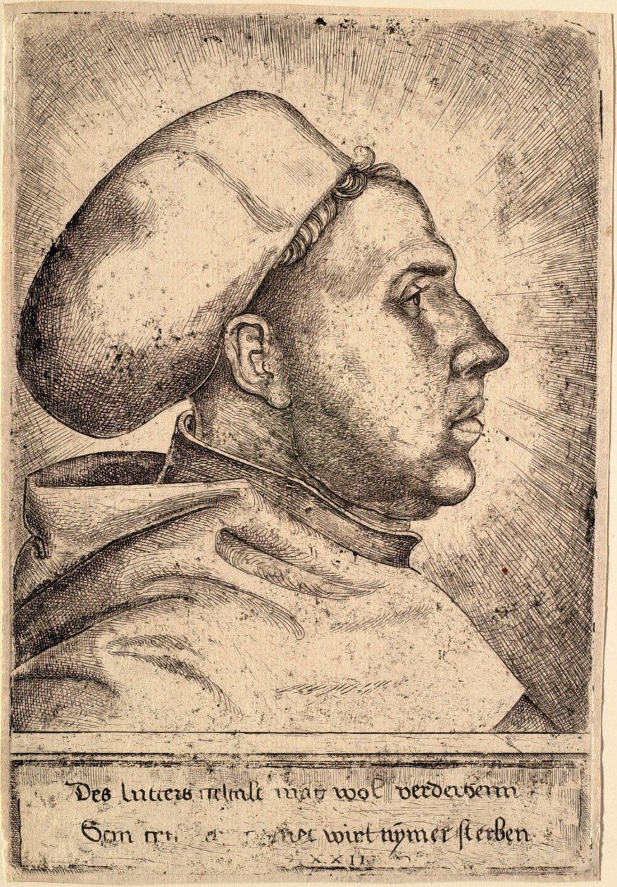 Portræt af Martin Luther af Daniel Hopfer